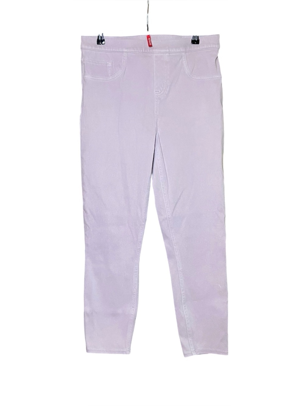 Spanx Jean-ish Ankle Leggings L Lavender Denim Jegging Pants Tummy Shaping
